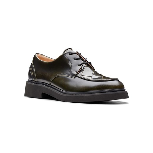 Półbuty damskie Clarks wiązane casualowe płaskie