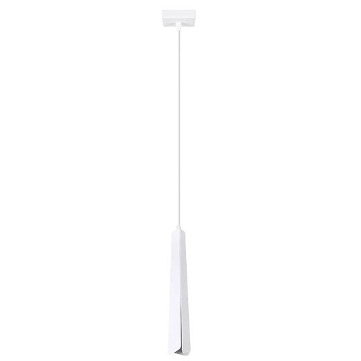 Biała lampa wisząca z długim unikatowym kloszem - A609-Zana Lumes One Size Edinos.pl