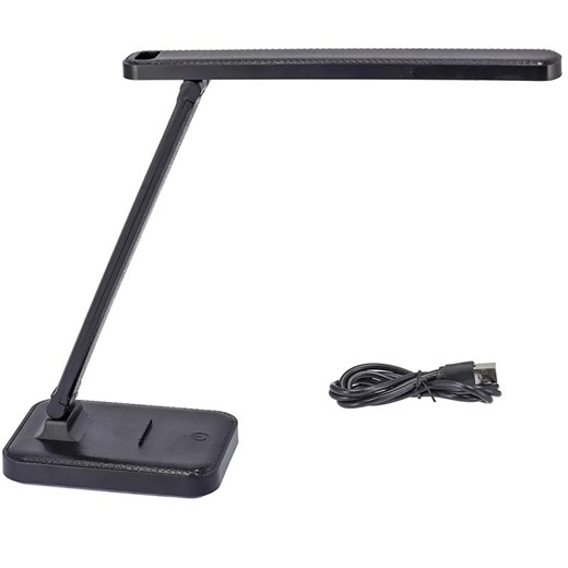 Czarna lampka z uchwytem na telefon LED - 4X M003 E3-Z56 ze sklepu Edinos.pl w kategorii Lampy stołowe - zdjęcie 174953448