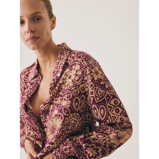 Reserved - Koszula z wiskozy - fioletowy Reserved L Reserved