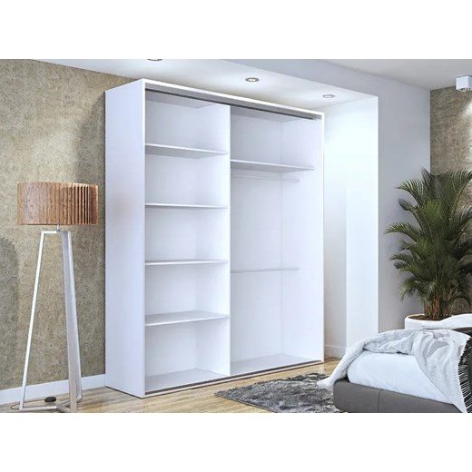 Szafa z lustrem dąb artisan + czarne szprosy - Savona 3X Elior One Size promocja Edinos.pl