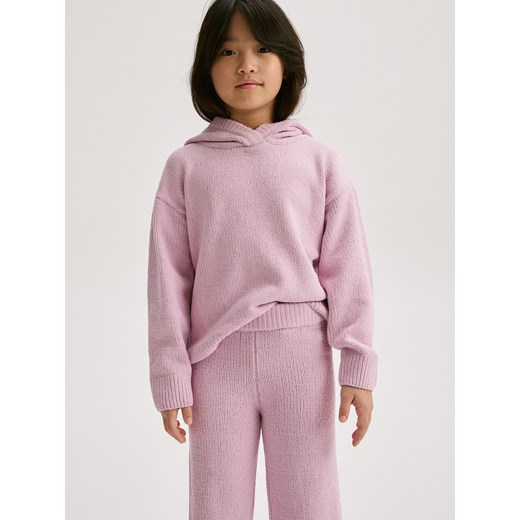 Reserved - Dzianinowe spodnie - różowy Reserved 128 (7-8 lat) Reserved