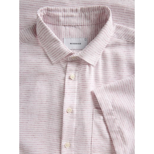 Reserved - Koszula regular z domieszką wiskozy - brudny róż Reserved M Reserved