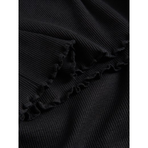 Bluzka dziewczęca czarna Reserved z elastanu 