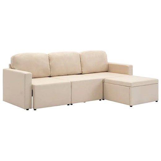 Rozkładana sofa modułowa ciemnokremowa - Odi 4Q ze sklepu Edinos.pl w kategorii Sofy i kanapy - zdjęcie 174961097
