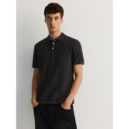 Reserved - Koszulka polo regular fit - ciemnoszary Reserved XXL Reserved