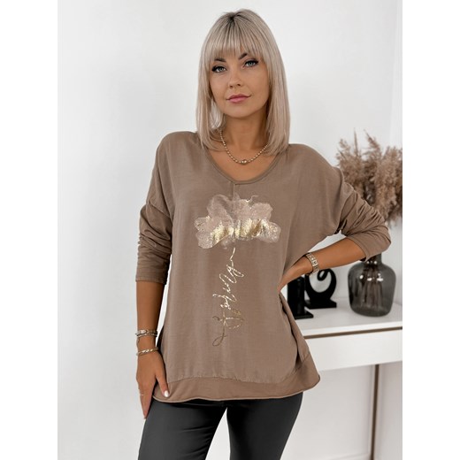 Bluzka damska z okrągłym dekoltem 