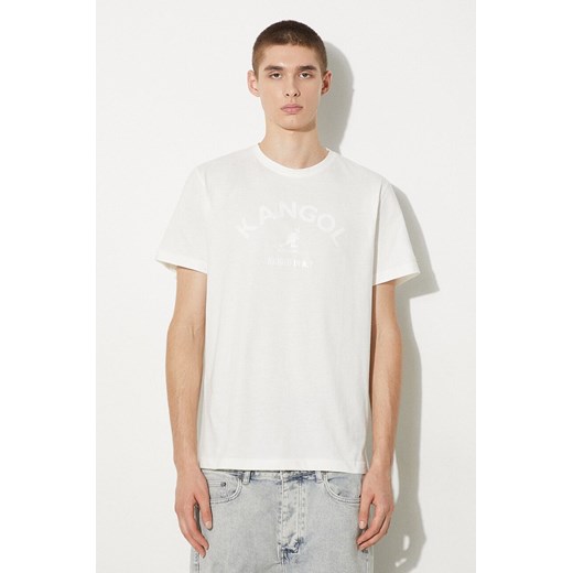 Kangol t-shirt bawełniany kolor biały z nadrukiem KLHB002-OFFWHITE Kangol M PRM