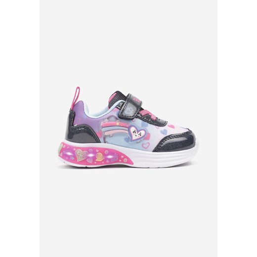 Niebieskie Płaskie Buty Sportowe Sneakersy z Ledami i Bajkowym Wzorem Eriselae ze sklepu born2be.pl w kategorii Buty sportowe dziecięce - zdjęcie 174972535
