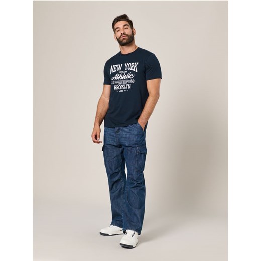 Sinsay - Koszulka z napisami - granatowy ze sklepu Sinsay w kategorii T-shirty męskie - zdjęcie 174974187