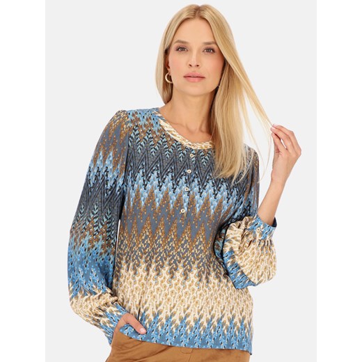 Wzorzysta bluzka z wiskozy Smashed Lemon 24644 ze sklepu Eye For Fashion w kategorii Bluzki damskie - zdjęcie 174975866