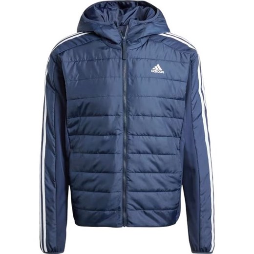 Kurtka hybrydowa męska Essentials 3-Stripes Insulated Hooded Adidas ze sklepu SPORT-SHOP.pl w kategorii Kurtki męskie - zdjęcie 174977467