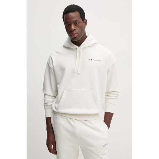 Polo Ralph Lauren bluza męska kolor biały z kapturem z nadrukiem ze sklepu ANSWEAR.com w kategorii Bluzy męskie - zdjęcie 174984575