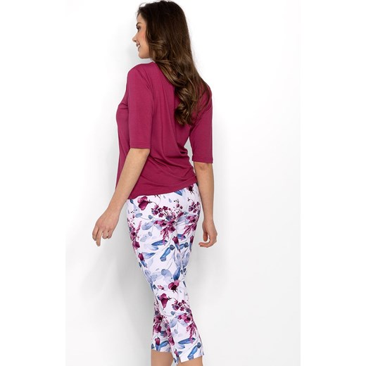 Dwuczęściowa piżama damska Feeling Free, Kolor różowy-wzór, Rozmiar S, Momenti per me ze sklepu Intymna w kategorii Piżamy damskie - zdjęcie 174988035