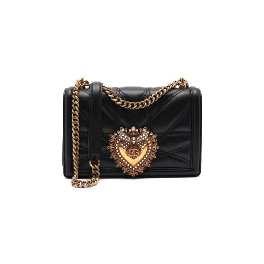 Listonoszka Dolce & Gabbana czarna na ramię średnia matowa