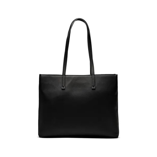 Shopper bag Calvin Klein mieszcząca a5 czarna ze skóry ekologicznej na ramię elegancka matowa