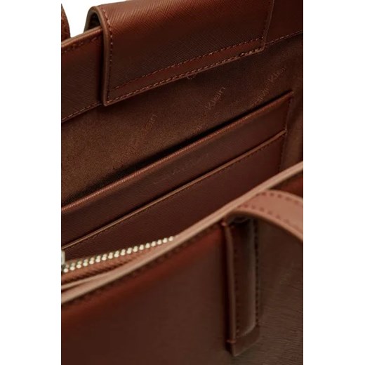 Shopper bag Calvin Klein ze skóry ekologicznej na ramię