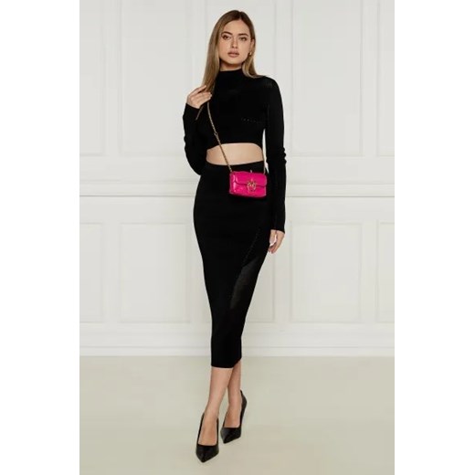 Pinko Skórzana torebka na ramię LOVE MICRO Pinko One Size Gomez Fashion Store