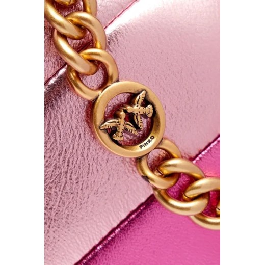 Pinko Skórzana torebka na ramię LOVE CLICK MINI BIG CHEVRON Pinko One Size Gomez Fashion Store