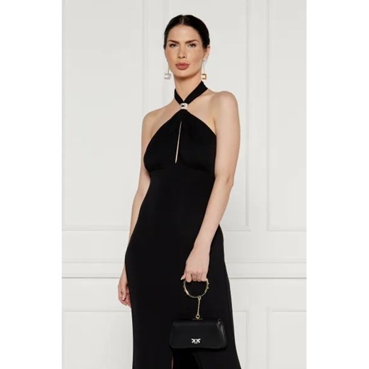 Czarna kopertówka Pinko ze skóry na ramię elegancka