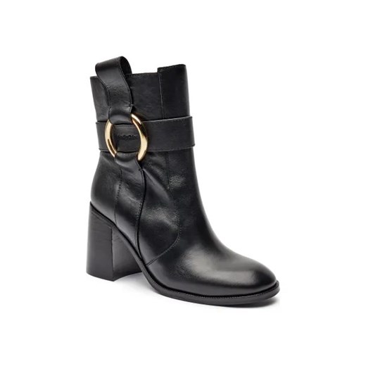 See By Chloé Skórzane botki na słupku ze sklepu Gomez Fashion Store w kategorii Botki - zdjęcie 174992909
