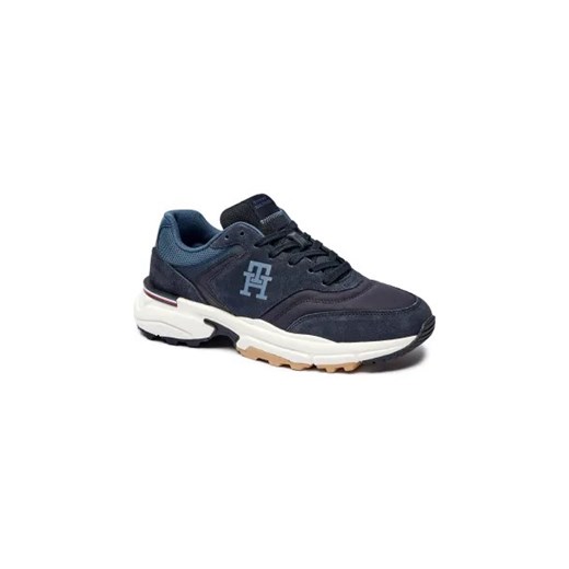 Tommy Hilfiger Skórzane sneakersy M RUNNER X VENTILE MIX ze sklepu Gomez Fashion Store w kategorii Buty sportowe męskie - zdjęcie 174994346
