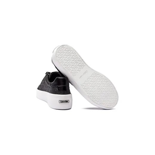 Buty sportowe damskie Calvin Klein sneakersy sznurowane z tworzywa sztucznego