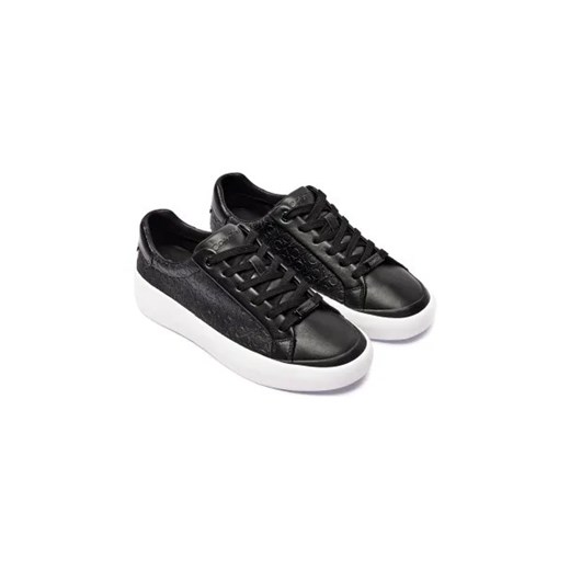 Buty sportowe damskie Calvin Klein sneakersy sznurowane z tworzywa sztucznego
