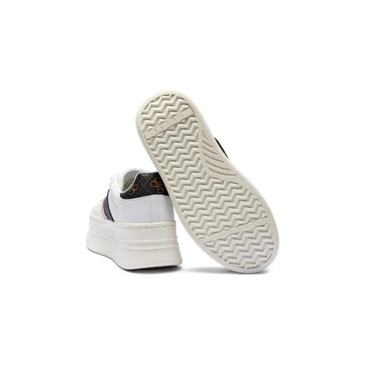 Buty sportowe damskie Guess sneakersy białe z tworzywa sztucznego sznurowane