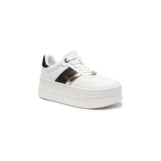 Buty sportowe damskie Guess sneakersy na platformie sznurowane