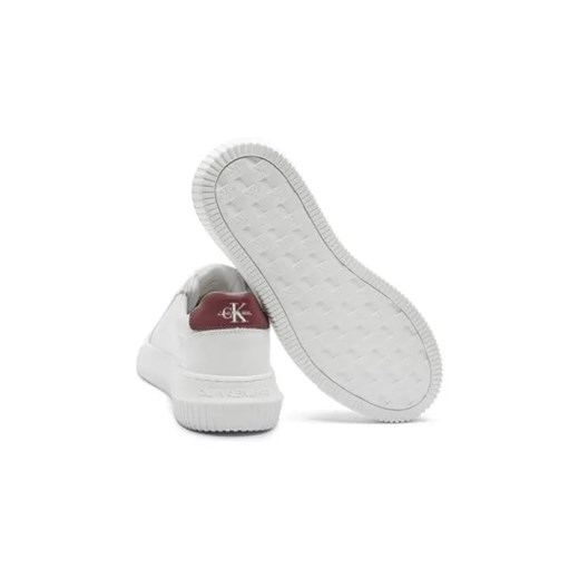 Buty sportowe damskie Calvin Klein sneakersy skórzane na płaskiej podeszwie