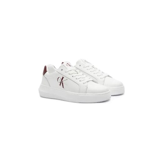 Buty sportowe damskie Calvin Klein sneakersy skórzane na płaskiej podeszwie
