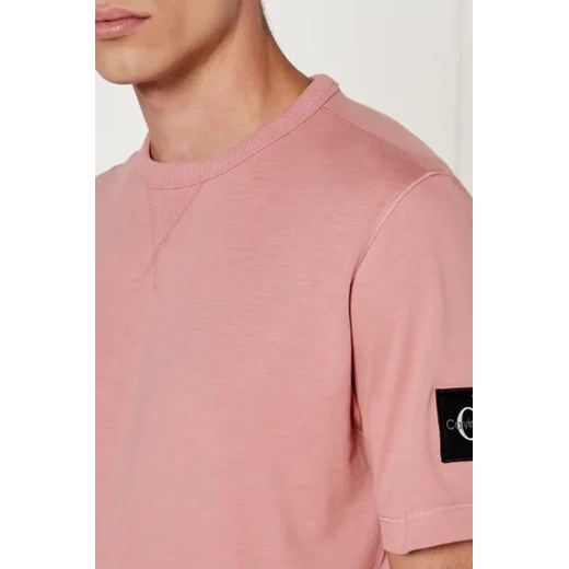 T-shirt męski Calvin Klein z krótkimi rękawami różowy