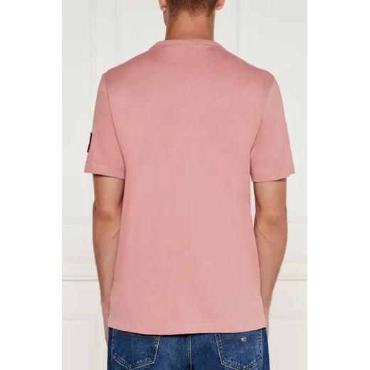 Różowy t-shirt męski Calvin Klein casualowy