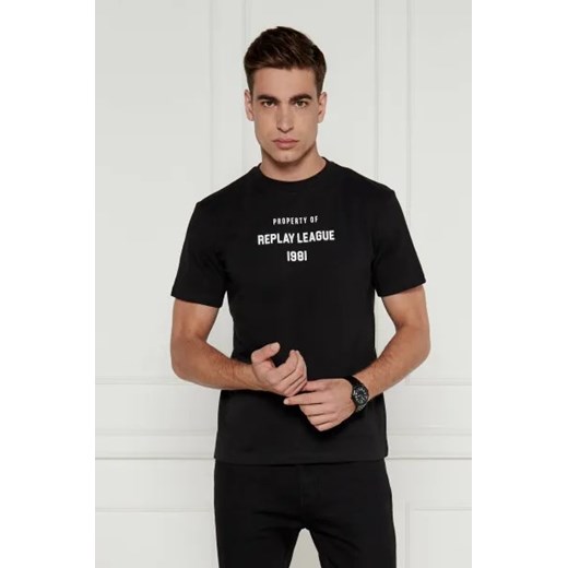 Replay T-shirt | Regular Fit ze sklepu Gomez Fashion Store w kategorii T-shirty męskie - zdjęcie 174997306