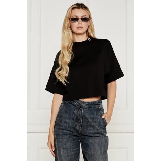 HUGO T-shirt Damelody | Cropped Fit ze sklepu Gomez Fashion Store w kategorii Bluzki damskie - zdjęcie 174999048