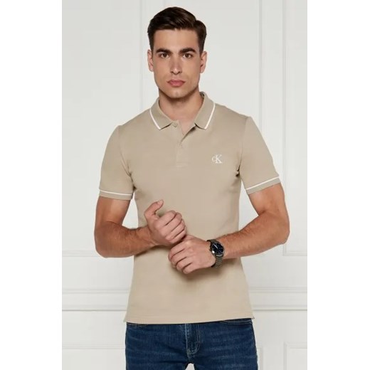 CALVIN KLEIN JEANS Polo | Slim Fit | pique ze sklepu Gomez Fashion Store w kategorii T-shirty męskie - zdjęcie 174999665