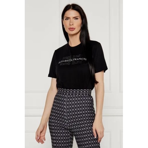 Elisabetta Franchi T-shirt | Slim Fit ze sklepu Gomez Fashion Store w kategorii Bluzki damskie - zdjęcie 174999687