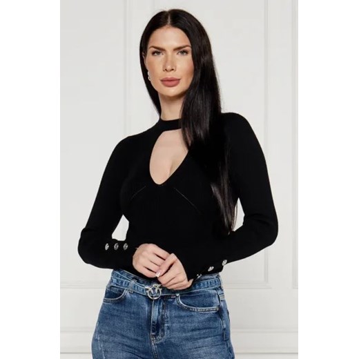 Sweter damski Pinko w serek z poliamidu