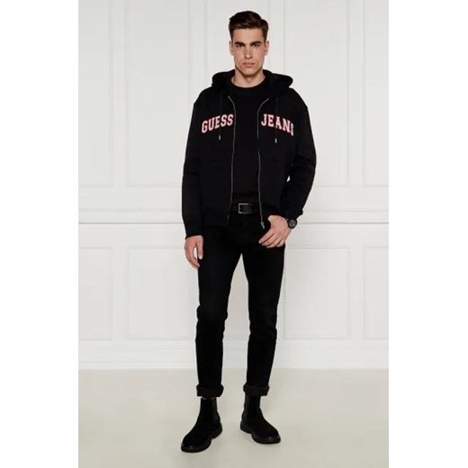 Bluza męska czarna Guess w stylu młodzieżowym 