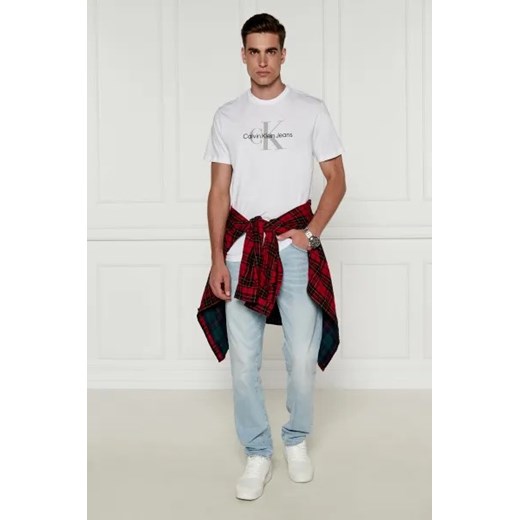 T-shirt męski Calvin Klein biały z krótkim rękawem