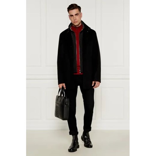 BOSS BLACK Wełniany płaszcz H-Coxtan | z dodatkiem kaszmiru 52 Gomez Fashion Store okazja