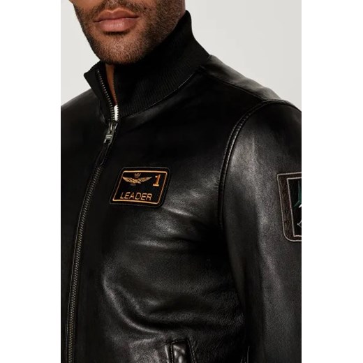 Aeronautica Militare Skórzana kurtka bomber | Regular Fit Aeronautica Militare 52 Gomez Fashion Store