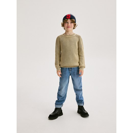 Reserved - Bawełniany sweter - brązowy Reserved 134 (8 lat) Reserved