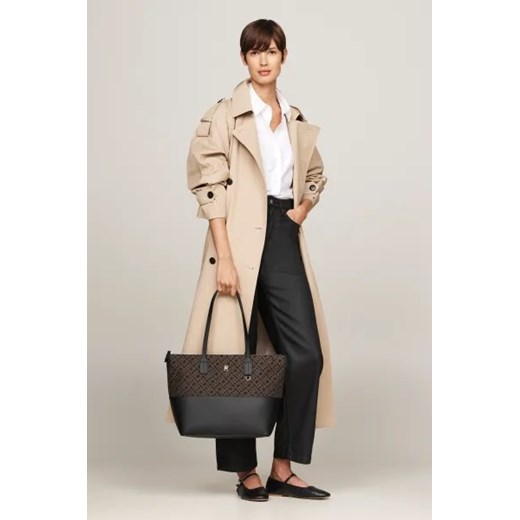 Tommy Hilfiger Skórzana shopperka JACQUARD Tommy Hilfiger One Size Gomez Fashion Store