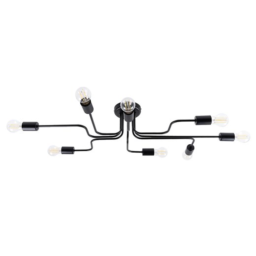 Czarna industrialna lampa sufitowa ośmioramienna - 4X A628 D4-W34 ze sklepu Edinos.pl w kategorii Lampy sufitowe - zdjęcie 175008825