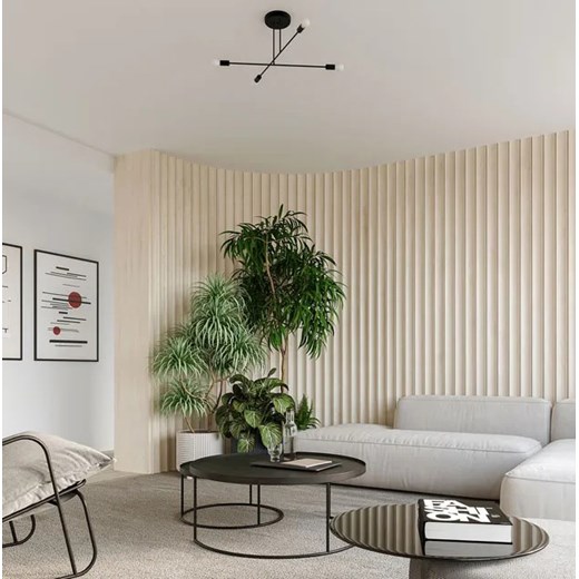 Czarna metalowa lampa sufitowa w stylu industrialnym - A631-Tefo Lumes One Size Edinos.pl