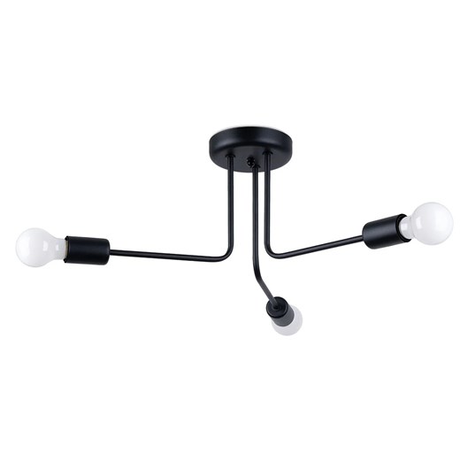 Czarna loftowa lampa sufitowa z 3 ramionami - A630-Tefo Lumes One Size Edinos.pl