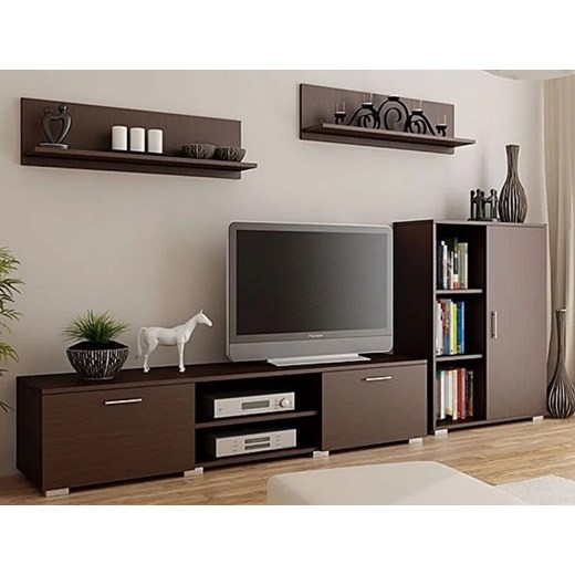 Meblościanka Armo 6X - wenge ze sklepu Edinos.pl w kategorii Szafki RTV - zdjęcie 175008925