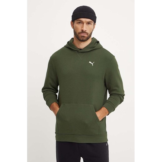 Puma bluza męska kolor zielony z kapturem z aplikacją 681759 ze sklepu ANSWEAR.com w kategorii Bluzy męskie - zdjęcie 175010075